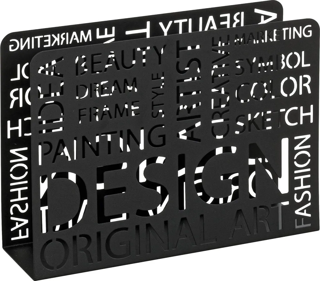 HAKU Möbel Porte-revues noir en métal - Organiseur Mural 35x26x10 cm
