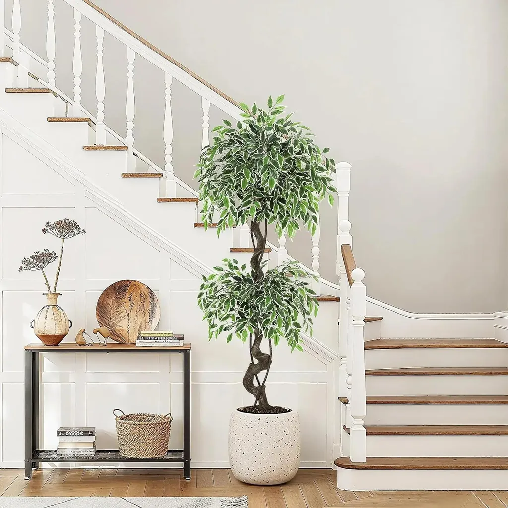 Ficus artificiel pour extérieur et salon 150 cm avec pot céramique
