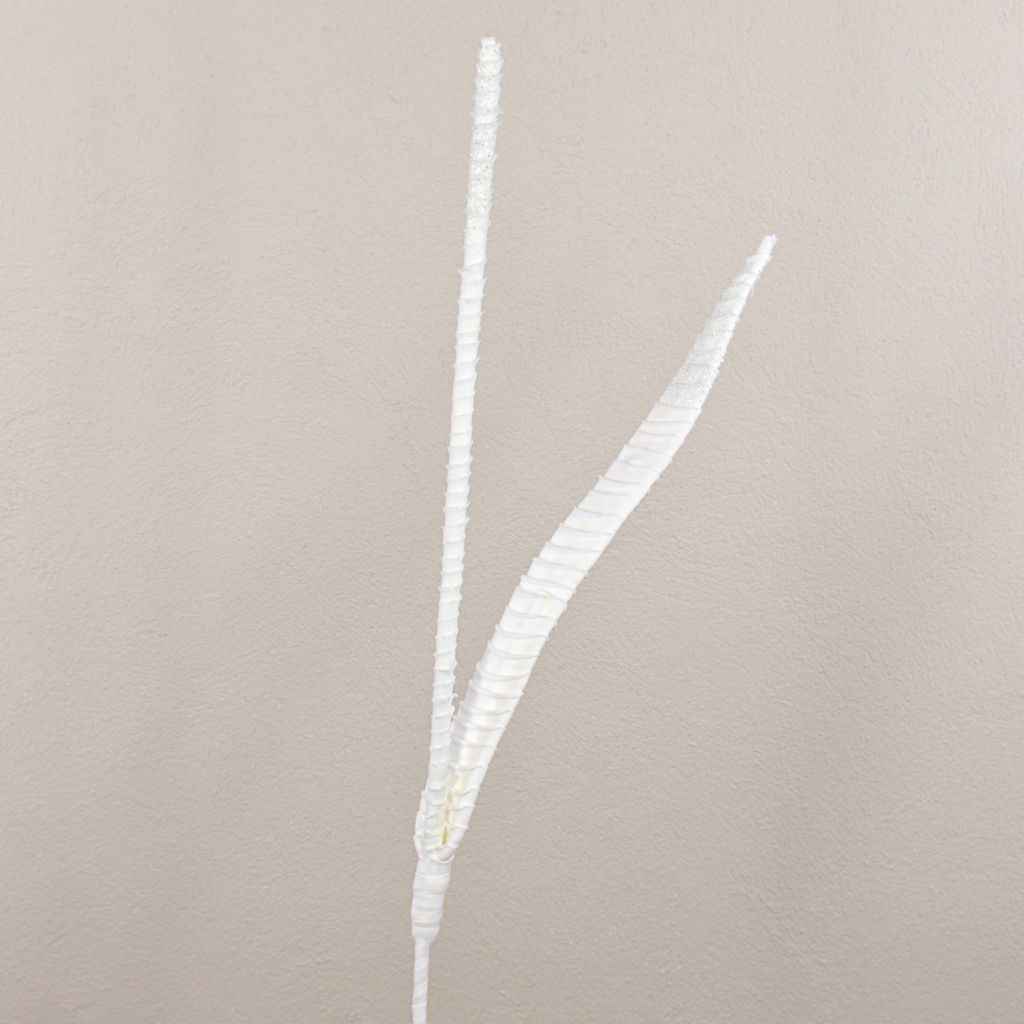 artplants.de Kunst Aloe aristata Blätter ALESANDRO, Glitzer, weiß, 95cm - Kunststoff Aloe Vera Blätter
