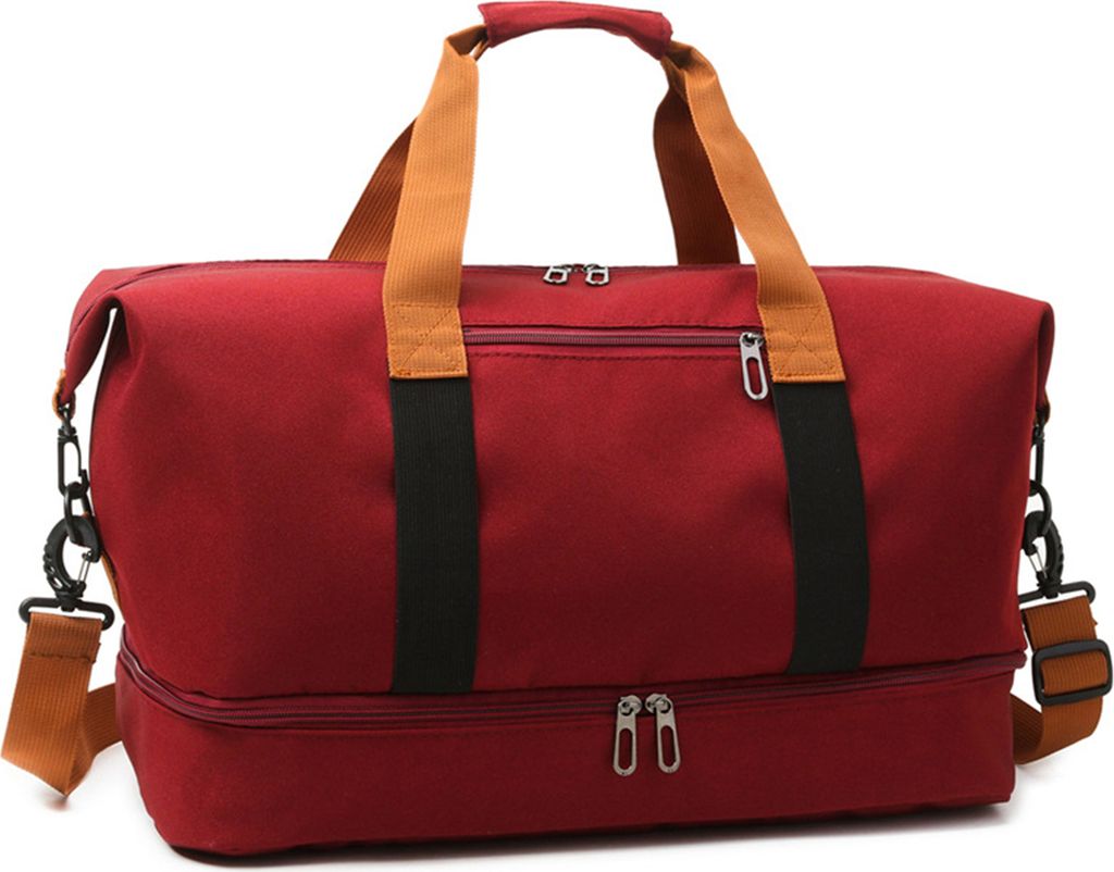 Reisetasche, Trennung von Trocken- und Nasslagerung, erweiterbares Fach, großes Fassungsvermögen, verstellbarer Gurt, Handgepäck, Reisetasche f...