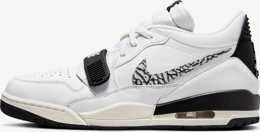 Nike Jordan Legacy 312 Low "White Black Elephant Swoosh" Schwarz/Weiß, Größe: 48,5