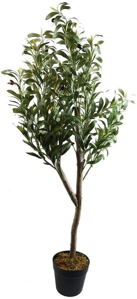Olivier Artificiel 120 cm en Pot Noir : Arbre Décoratif Haut de Gamme