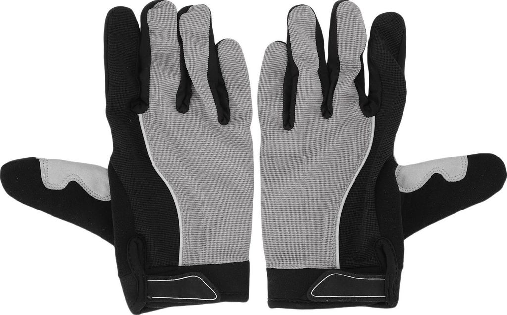 Full Finger Cycling Handschuhe Touchscreen Mountainbike für Männer Frauen Motorrad Elektromotter Roller Anti -Schlupf -Stoßdämpfer xl grau