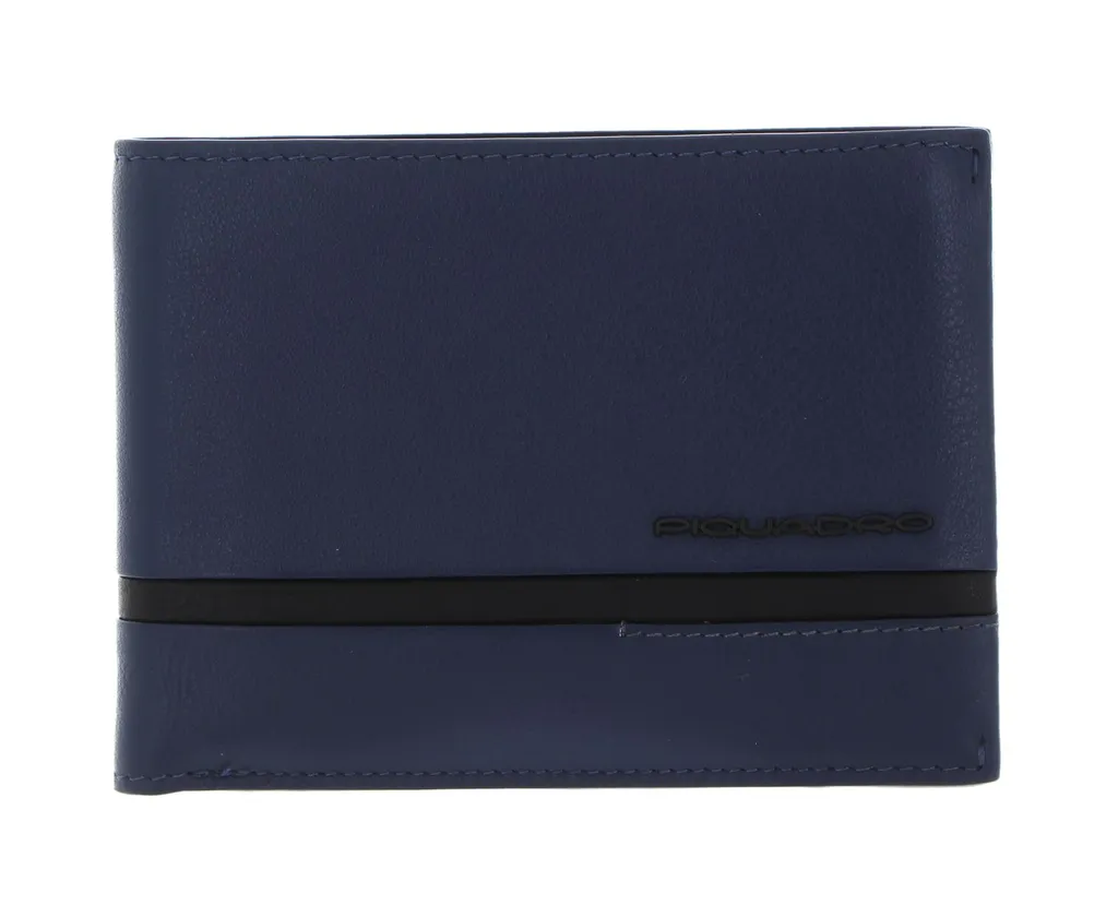 Portefeuille Piquadro avec Blocage RFID et Multi-Rangements Bleu