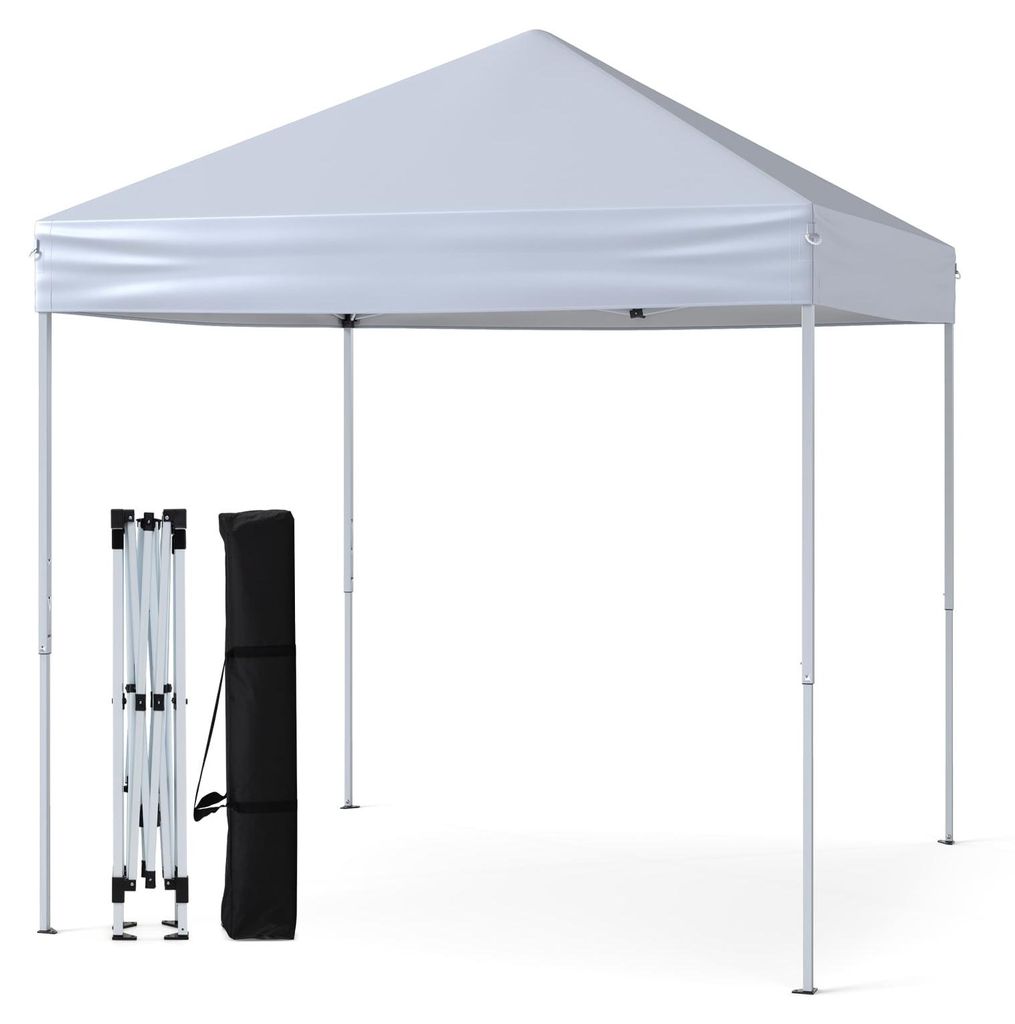 2x2m Faltpavillon, wasserdicht, UV-Schutz 50+, weiß