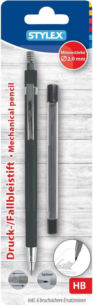 Stylex Druckbleistift 2,0mm inkl. 6 Ersatzminen Produktbild 