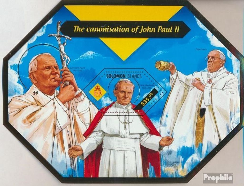 Briefmarken Salomoninseln 2014 Mi Block 318 (kompl. Ausg.) postfrisch Johannes Paul II