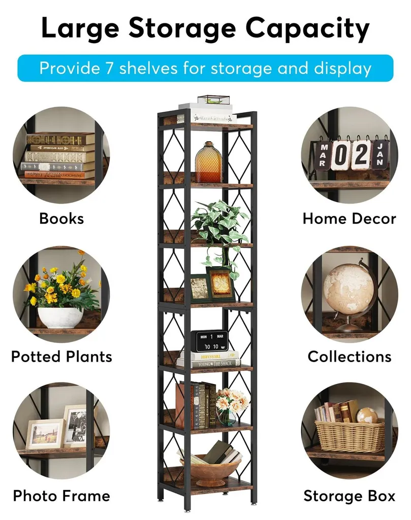 Petite bibliothèque étroite 200 cm : la solution rangement compact - 5