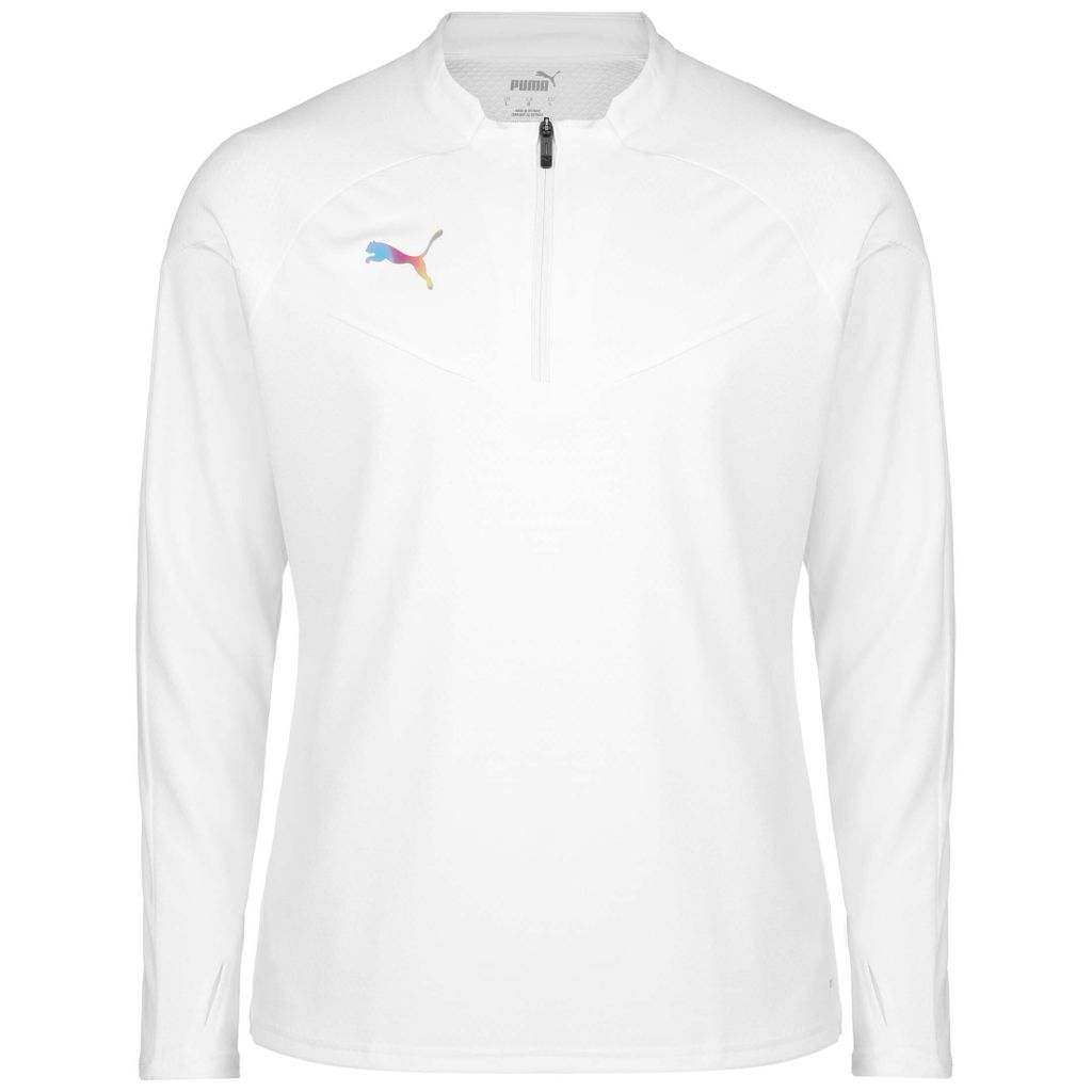 Puma individualFINAL 1/4 Zip Longsleeve Herren weiß XXL