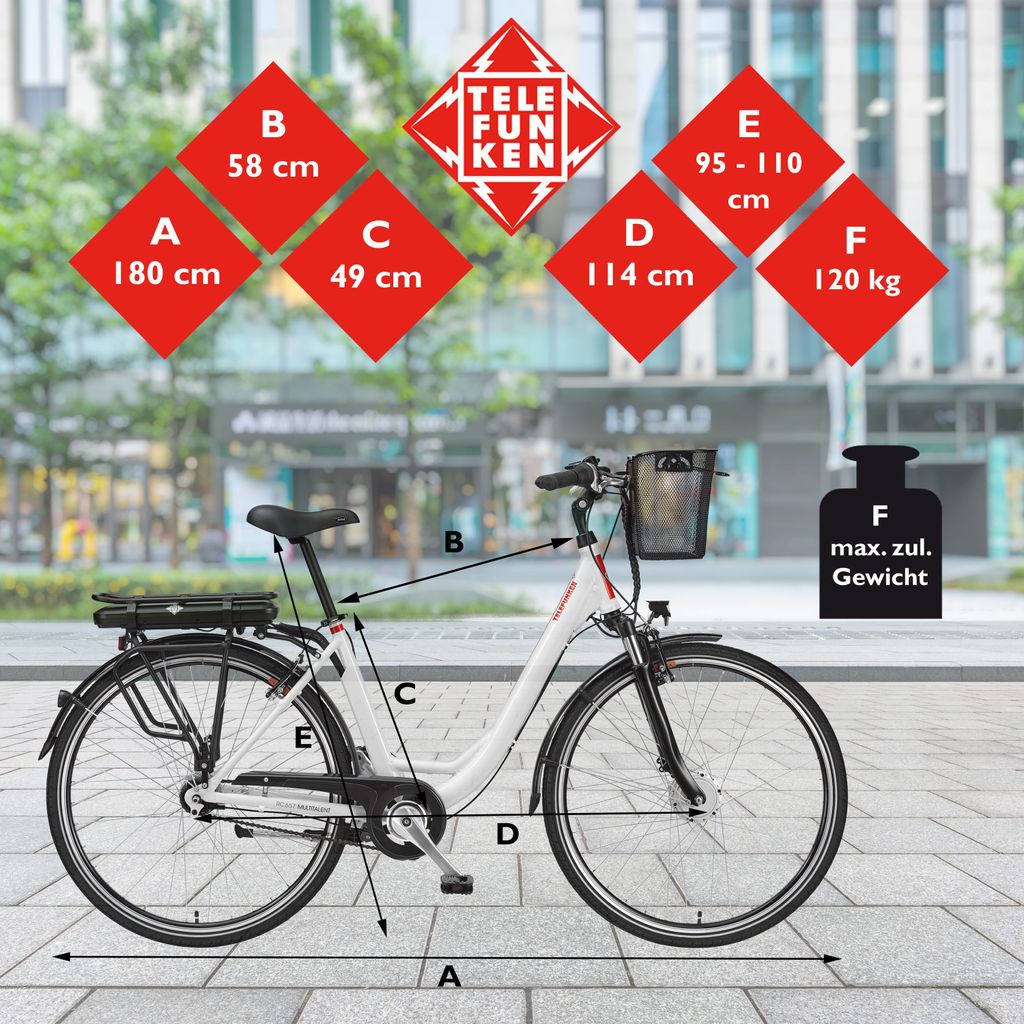 Telefunken City E-Bike für Damen und Herren | Produktbild 6