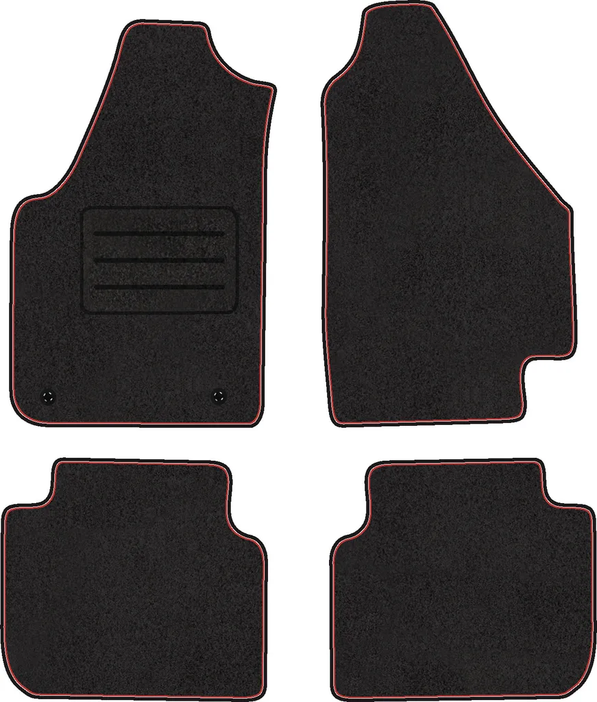 Tappetini Fiat Idea 2003-2012 Rossi in Velluto - 4 Pezzi Nuovi