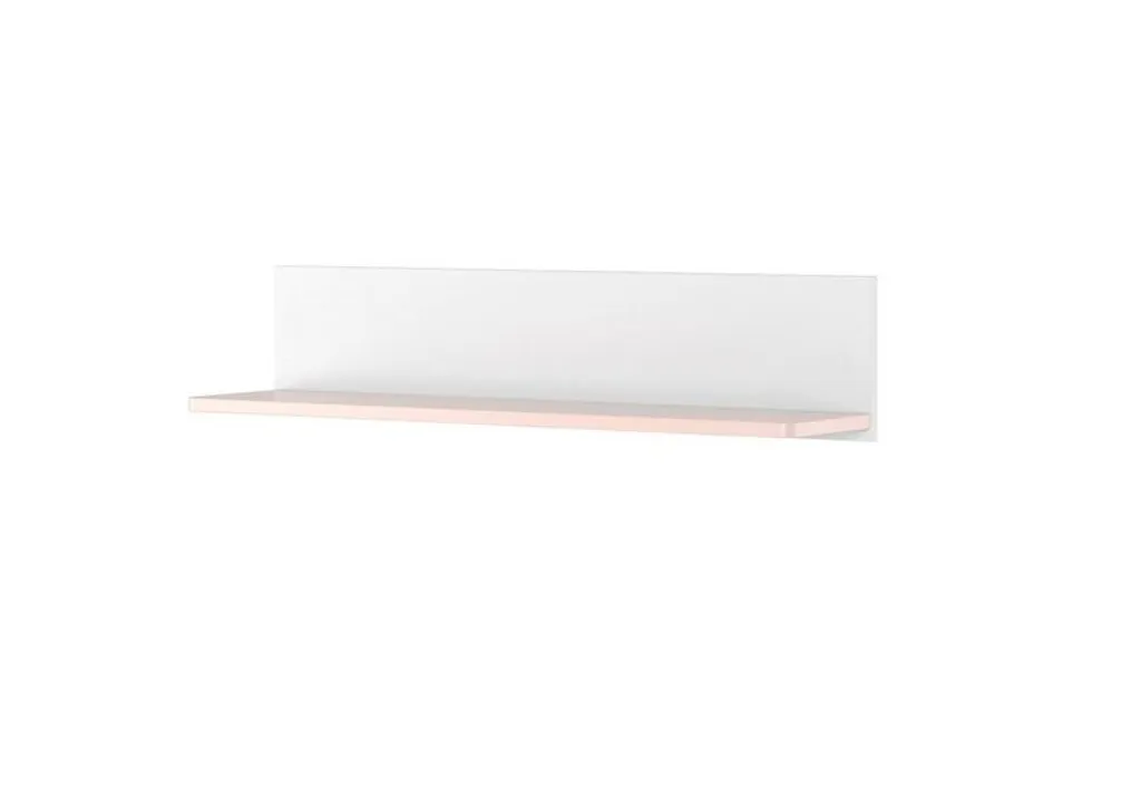 Étagère murale gain de place LEGUAN blanc rose pour optimiser le bureau