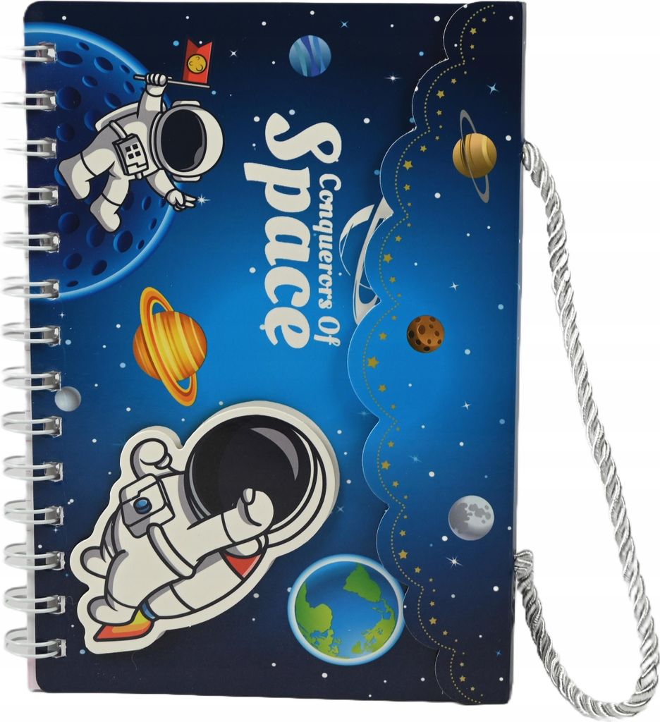 Weltraum Notizbuch Liniert 14x19cm - Cooles Schreibheft für Schule & Freizeit Kinder