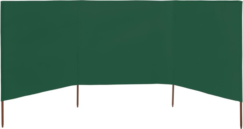 tessuto frangivento 3 pezzi 400 x 120 cm Verde Immagine del prodotto 