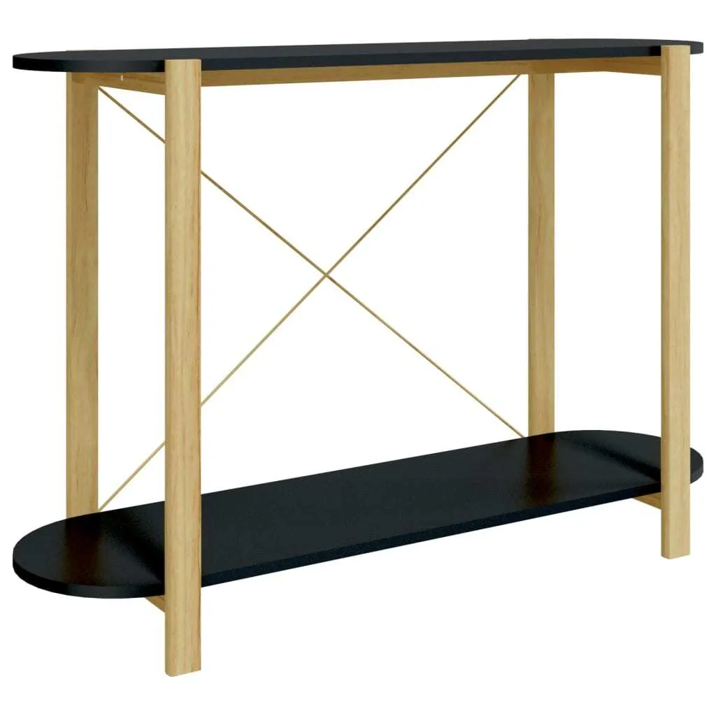Tavolo Consolle Nero 110x38x75 cm - Mobile Ingresso in Legno Moderno