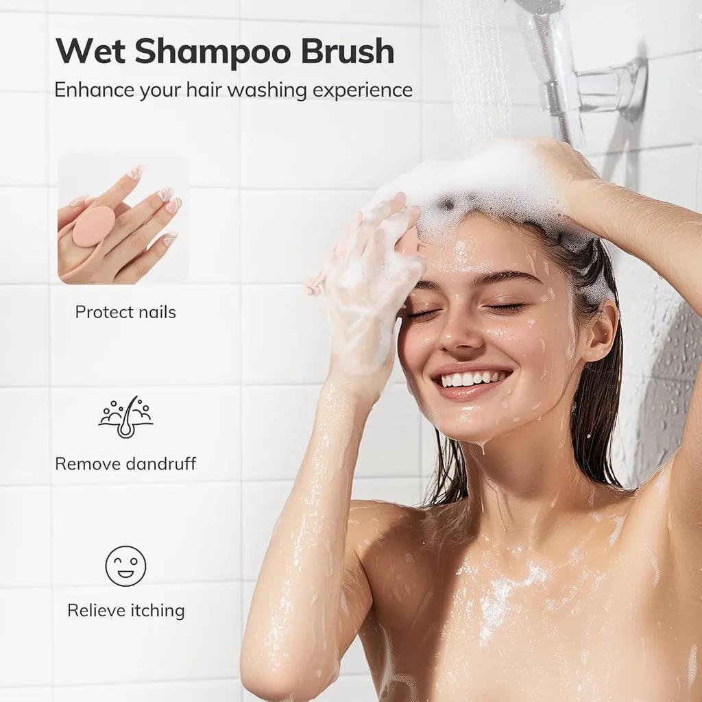 Spazzola Shampoo Silicone Sostenibile: Benessere Naturale della Cute - 5