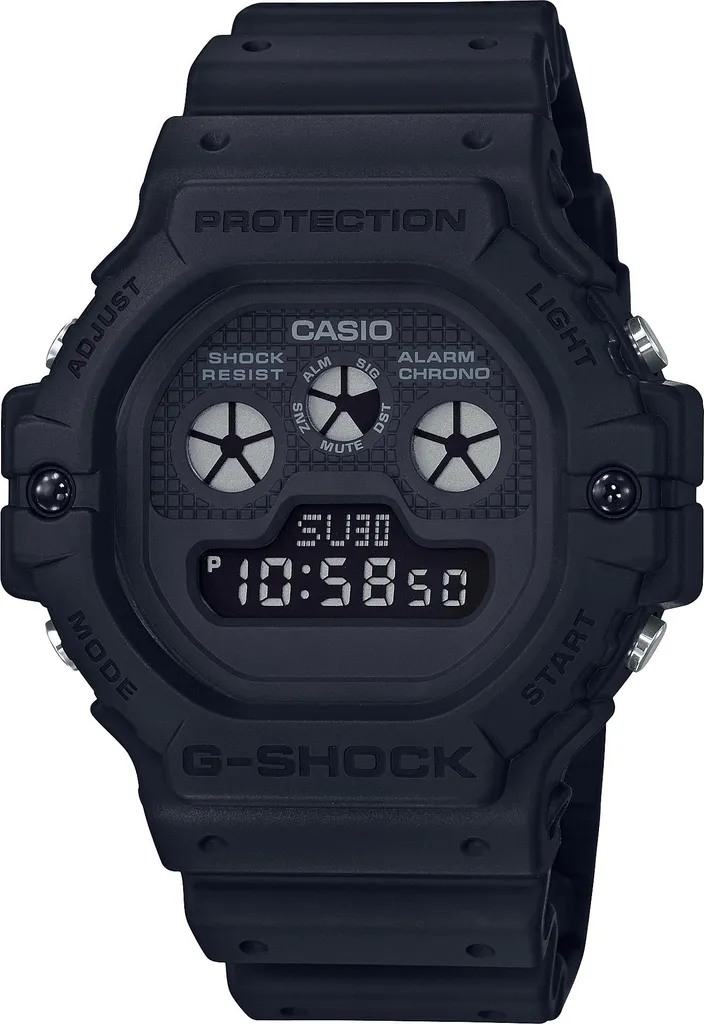 G-SHOCK DW-5900BB-1ER Montre Antichoc Étanchéité 20 Bar Noir Mat Homme