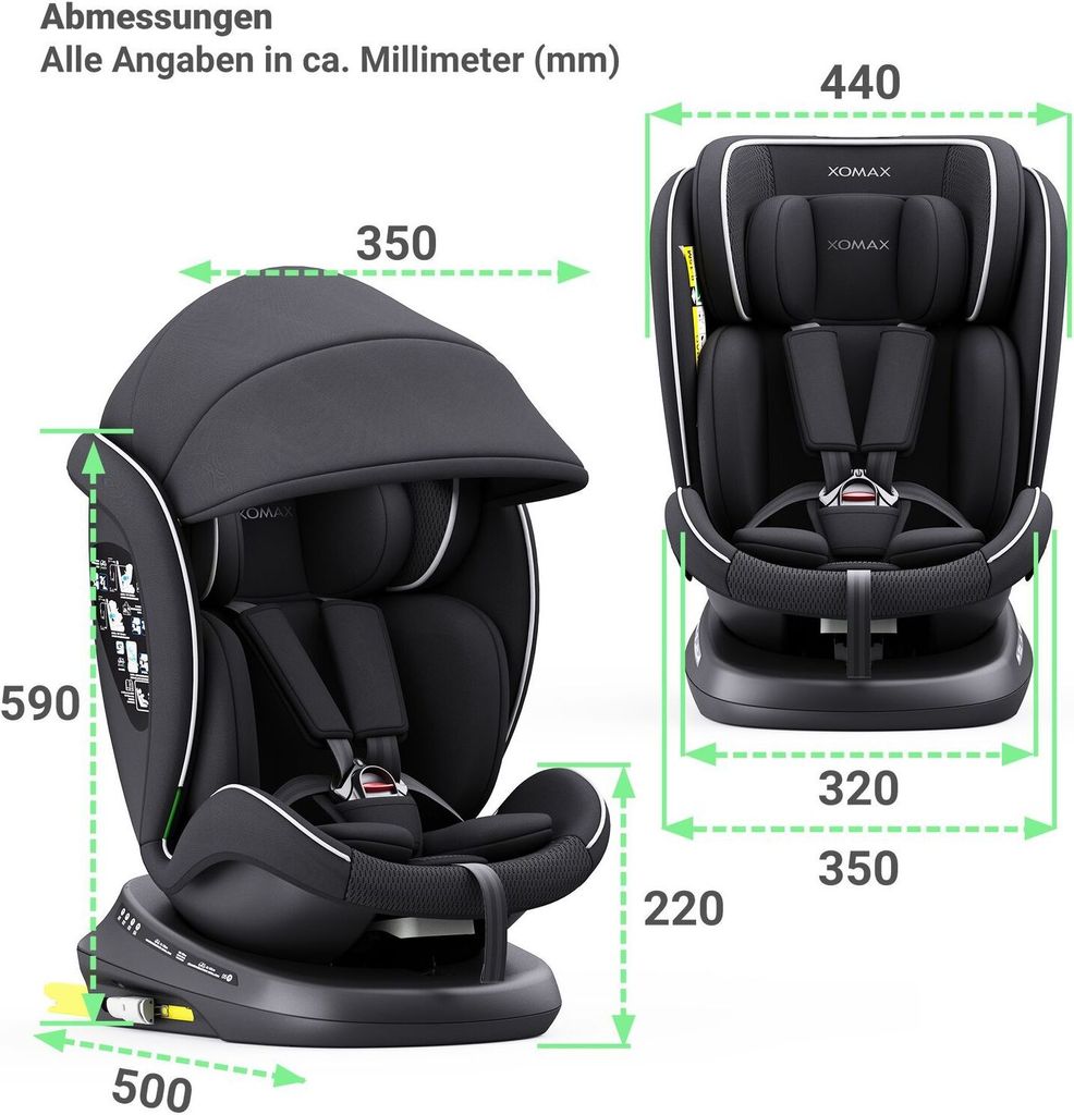 Kindersitz 360 Grad Drehbar Mit Isofix XOMAX 946i Auto Kindersitz drehbar 360° Grad, | Kaufland.de