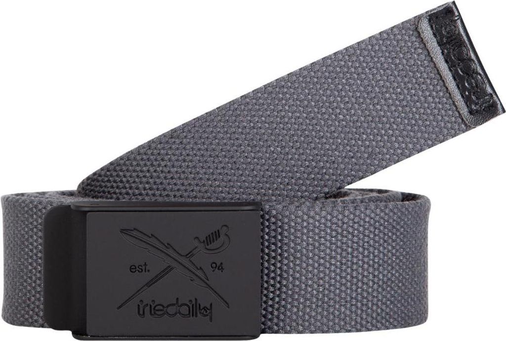 Iriedaily Flag Rubber Belt Anthracite .