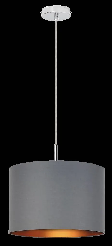 Suspension Monica Métal Gris et Or Ø38cm Chrome - Luminaire Design Chic - 2