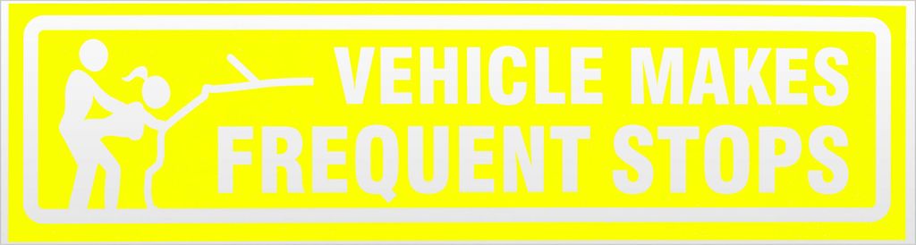 Kiwistar Frequent Stops Girls invertiert Magnetschild Schild magnetisch - 45cm Neongelb - Magnetfolie für Auto PKW Kfz