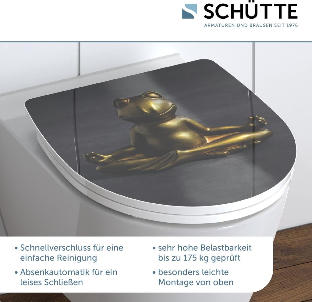 SCHÜTTE Duroplast HG WC Sitz RELAXING FROG, Toilettendeckel Produktbild 4