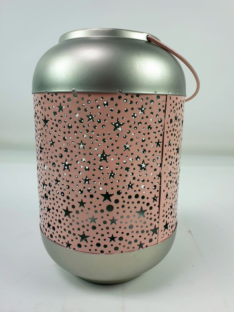Metall-Laterne Oriental rosa 18x28cm Produktbild 