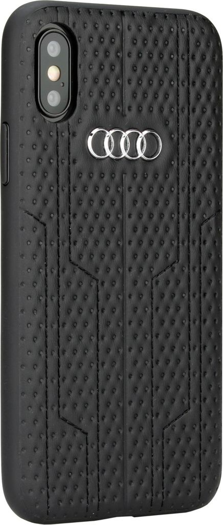 Audi back cover case Apple iPhone Xs Max A6 Serie Black - Sythetic leather