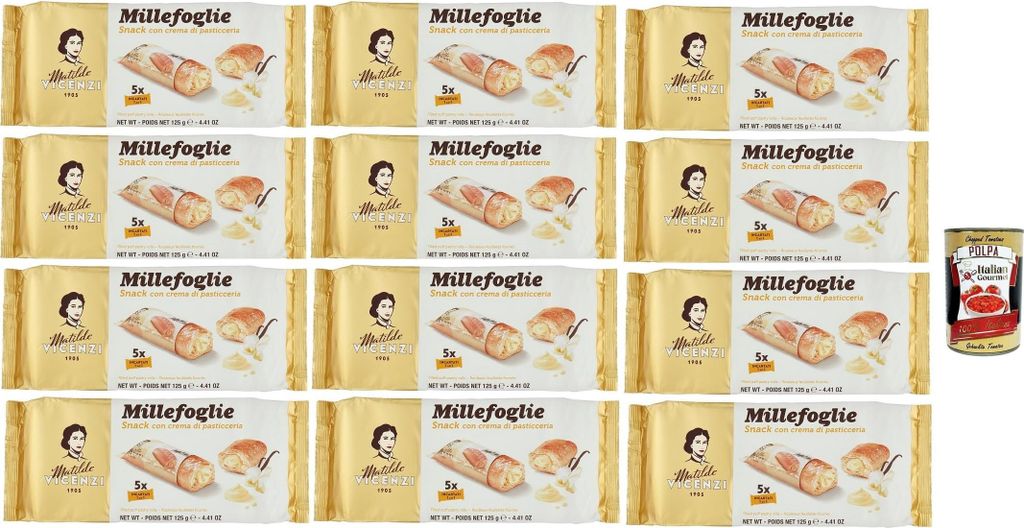 Matilde Vicenzi millefoglie snack alla crema pasticcera, Produktbild 