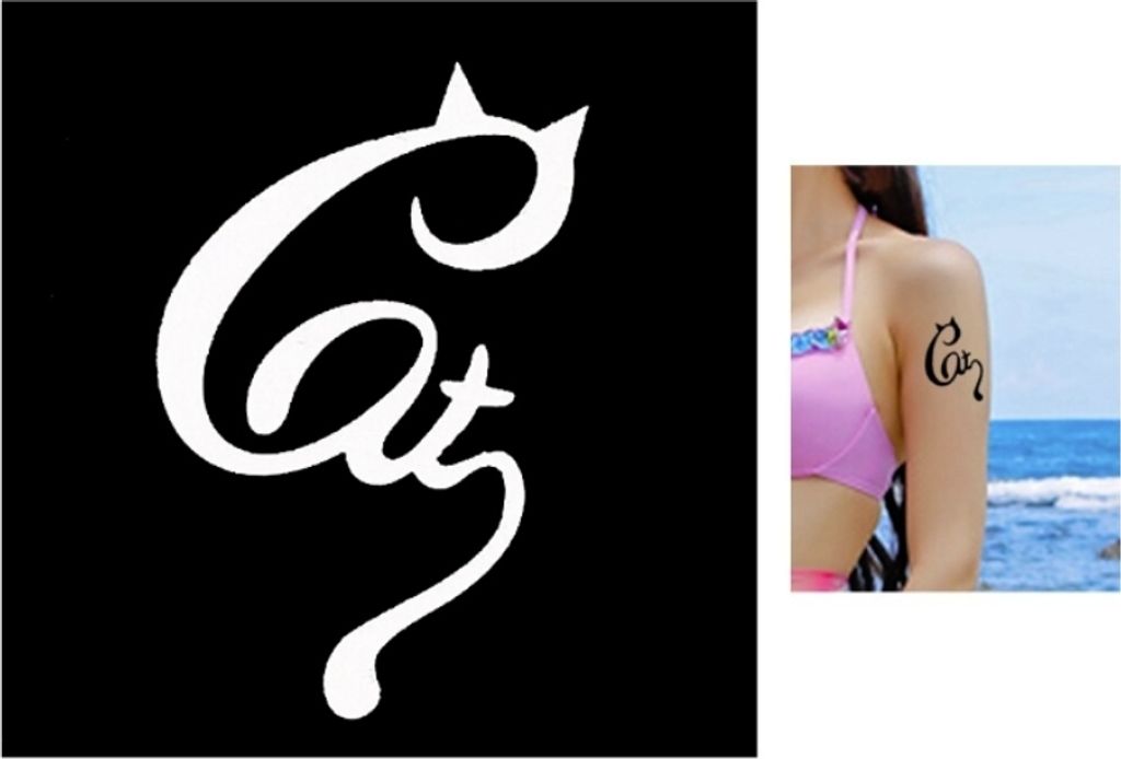 Henna Tattoo Schablone Airbrush Stencil Selbstklebend Cat Katze