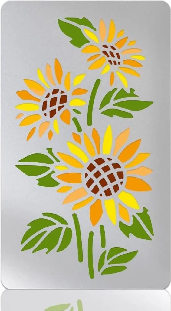 Pochoir Tournesol Inox : Fini les Bavures pour vos Peintures sur Bois
