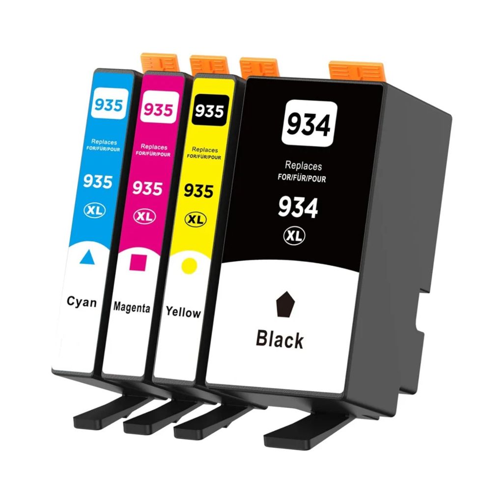 INKFIND 934 935 Passend für HP934 HP 934 HP935 HP 935 HP934X 935X Tintenpatrone - Hohe Kapazität 4er-Pack (1 x Schwarz, 1 x Cyan, 1 x Magenta, 1 ...
