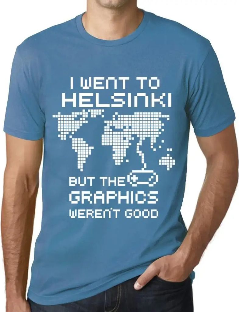 Herren Grafik T-Shirt Ich war in Helsinki aber die Grafiken waren nicht gut – I Went To Helsinki But The Graphics Weren’t Good – Öko-Verantw...