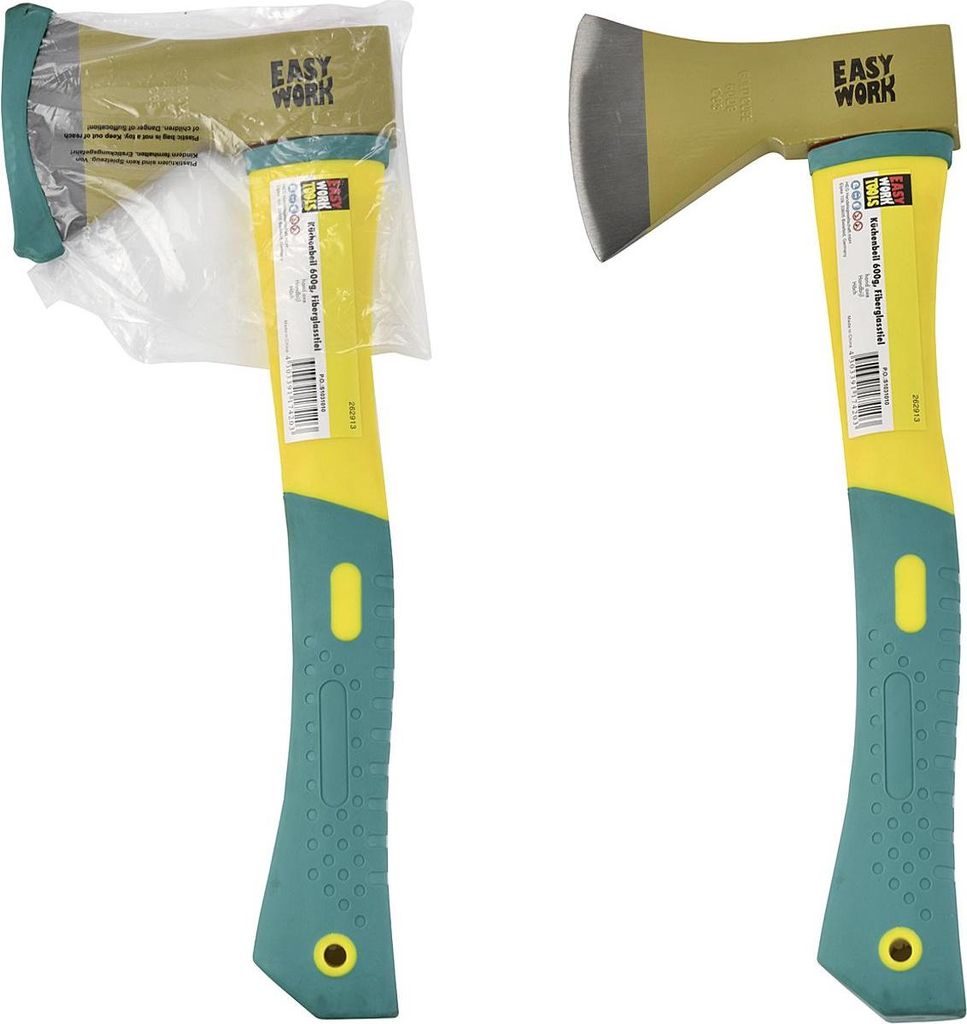 Easy Work 93064 Ascia Easywork 600 g con manico in fibra di Immagine del prodotto 