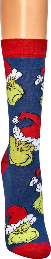 2 Paar Grinch™ Weihnachtssocken für Damen und Herren Produktbild 