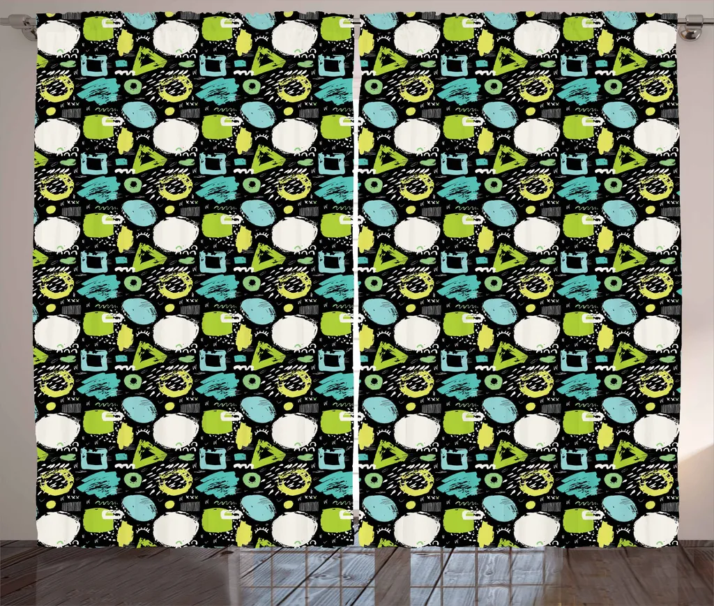Tenda Rustica Grunge ABAKUHAUS 280x175 cm - Arredo Geometrico Multicolore
