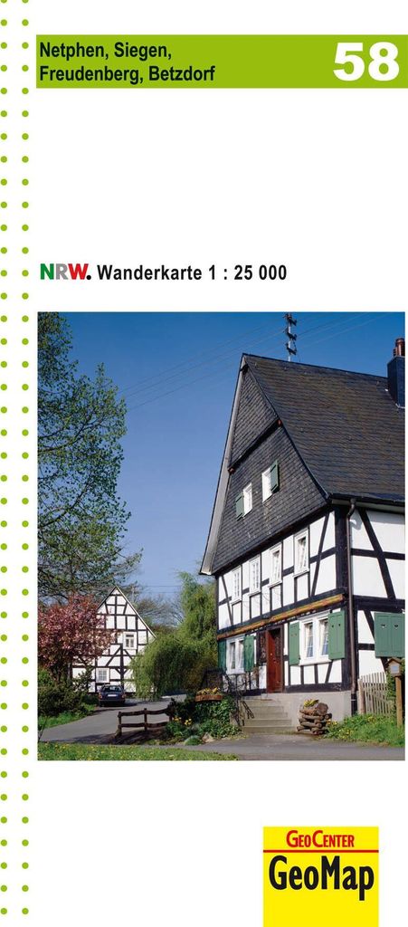 Nordrhein-Westfalen Wanderkarte 58. Netphen, Siegen, Freudenberg, Betzdorf 1 : 25.000