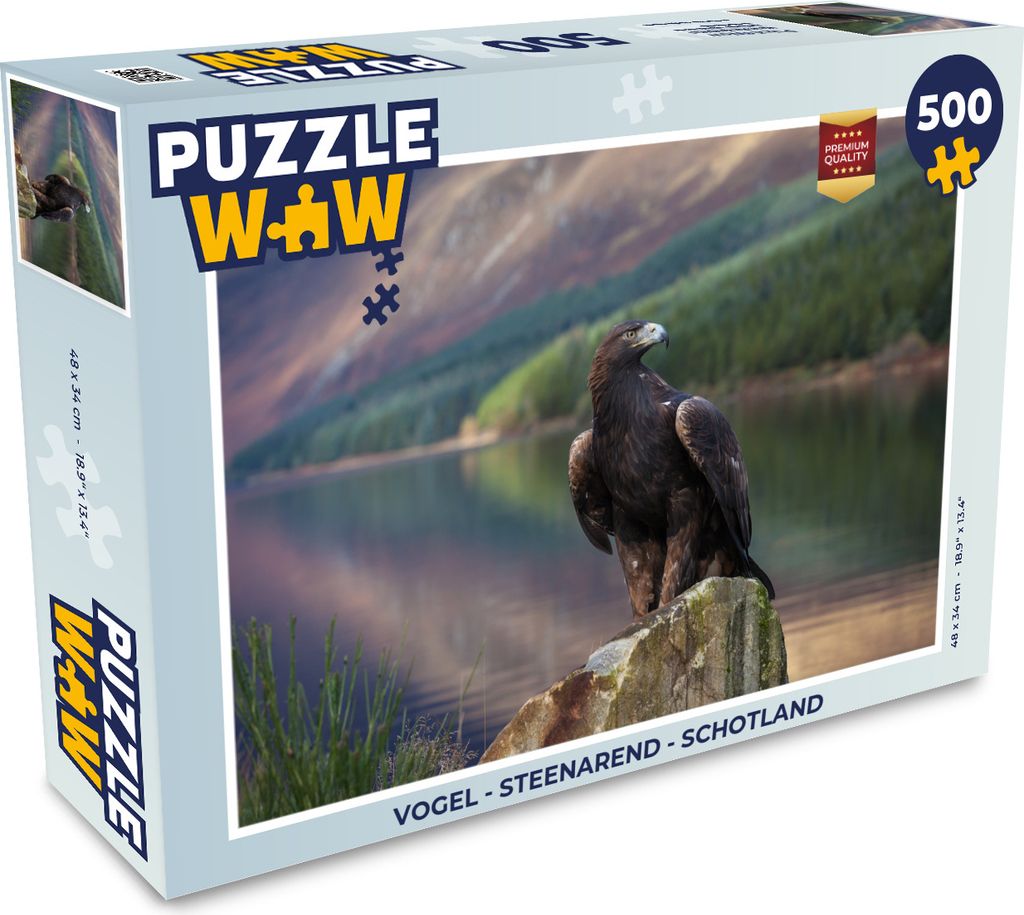 MuchoWow Puzzle 500 Teile Vogel - Steinadler - Schottland - 500 Teile - Kinder - Selberbauen - Puzzlespiele