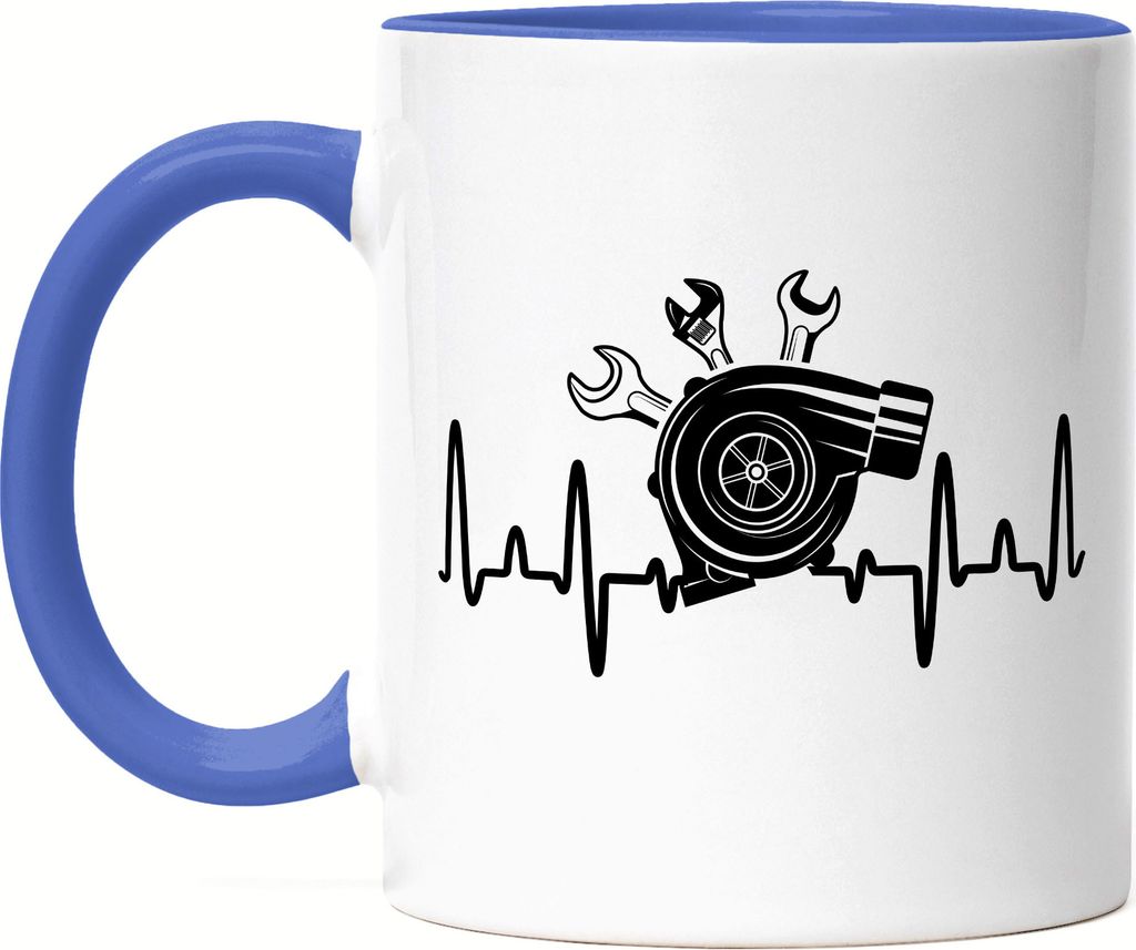 Turbolader Tasse Blau Autofans Benzin Im Blut Autonarr Liebhaber Autofreak Geschenkidee Schrauber