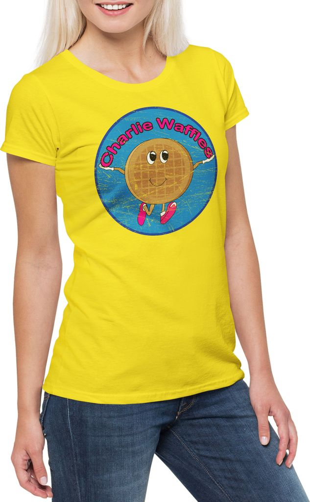 Urban Backwoods Charlie Waffels, Damen T-Shirt, Farbe: Gelb, Größe: M