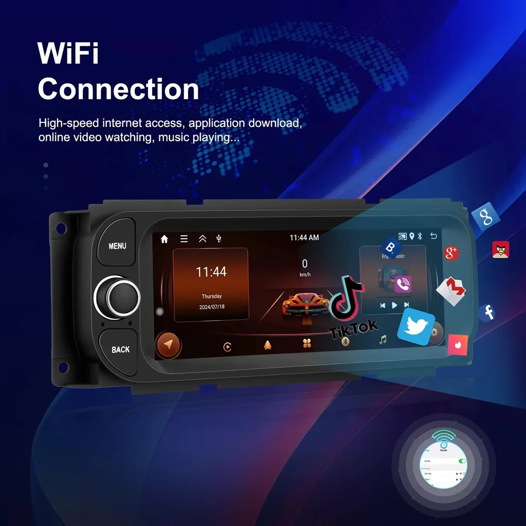 Autoradio CarPlay Android 2 DIN pour Dodge Durango 2002-2003 RAM 2Go - 11