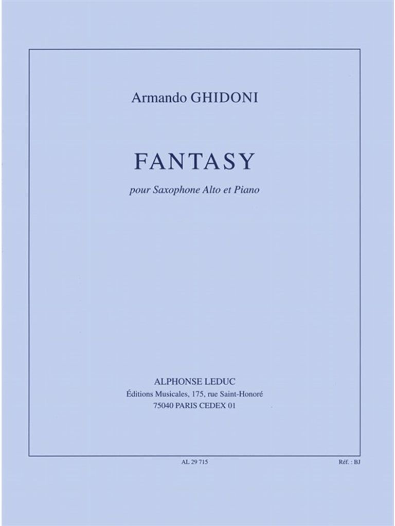 Fantasy pour saxophone alto et piano