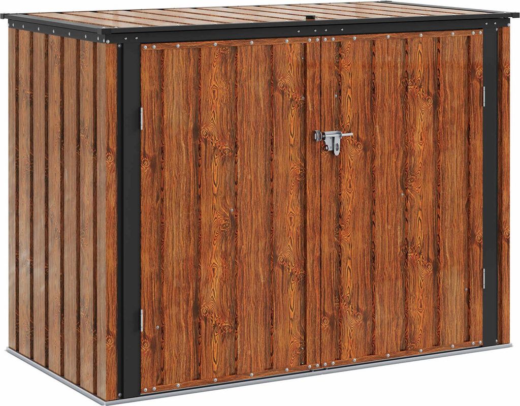 vidaXL Contenitore da giardino marrone 151,5 x 82 x 110,5 Immagine del prodotto 