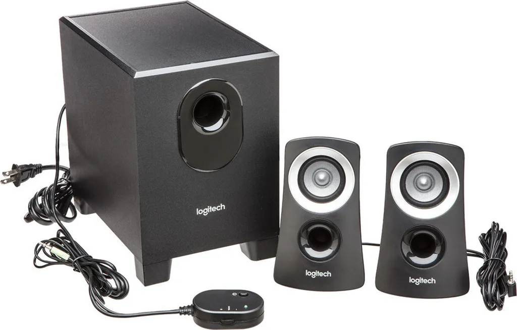 Enceintes PC 2.1 Logitech Z313 Son Multimédia avec Commande Filaire Noir - 15