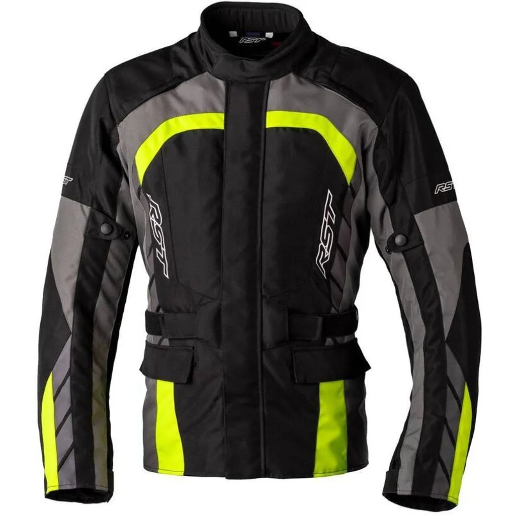 Veste textile RST Alpha 5 CE Noir et Jaune Fluo taille 3XL pour Motard