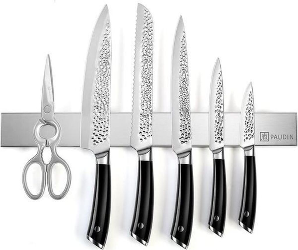PAUDIN Magnetischer Messerhalter 45 cm – Starke Magnetleiste aus Edelstahl für Messer, Küchenwerkzeuge & mehr – Messerblock Alternative