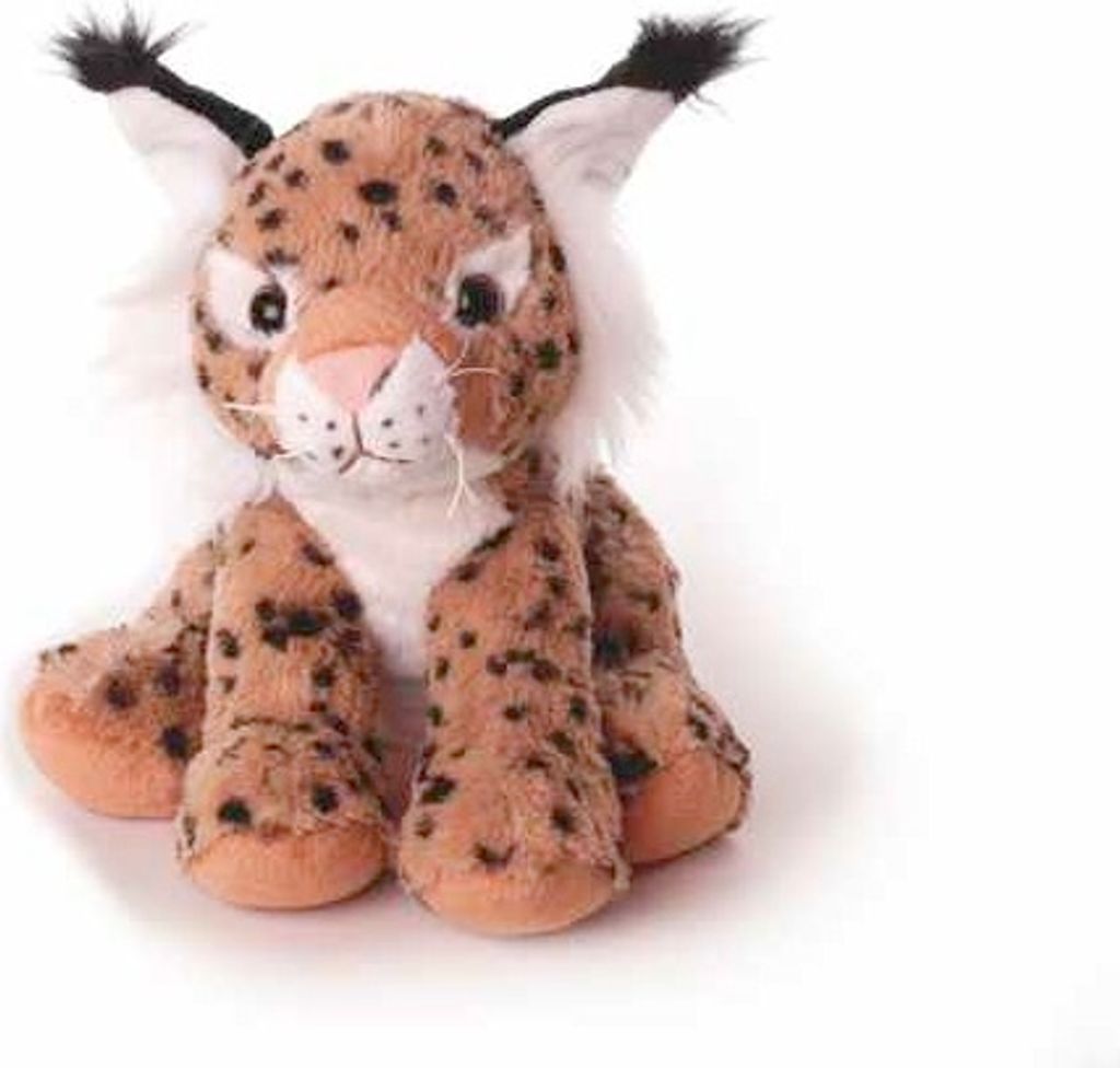Kuscheltier Schmusetier Plüschtier sitzender Luchs 20 cm braun/schwarz