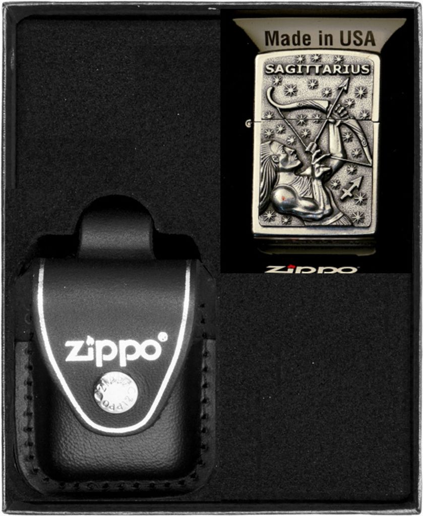 ZIPPO Feuerzeug Set ZODIAC SAGITARIUS Schütze Geschenk Nr. 3