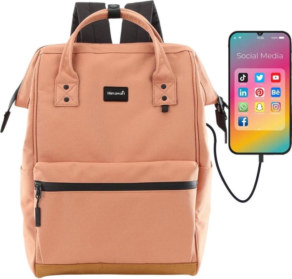 Himawari | Sac à dos de sport couleur pêche, en tissu Image du produit 