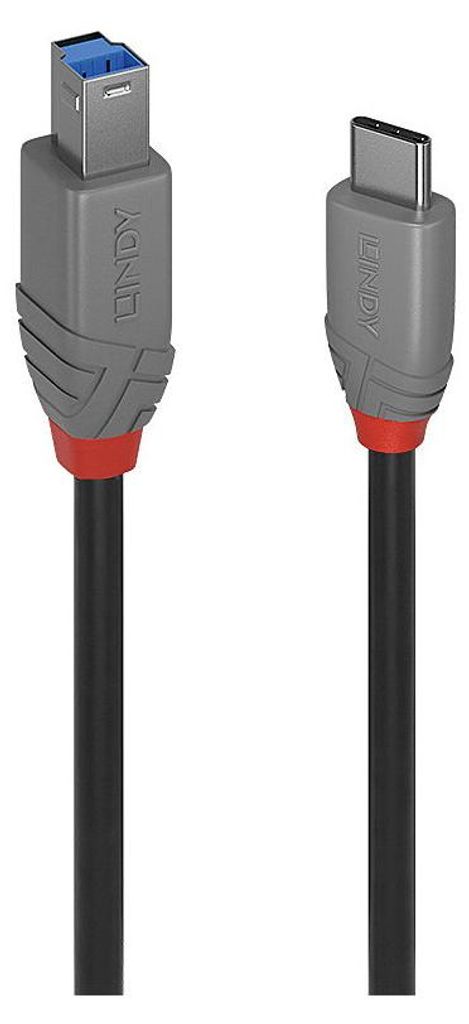 Lindy 36666, 1 m, USB C, USB B, USB 3.2 Gen 1 (3.1 Gen 1), Produktbild 